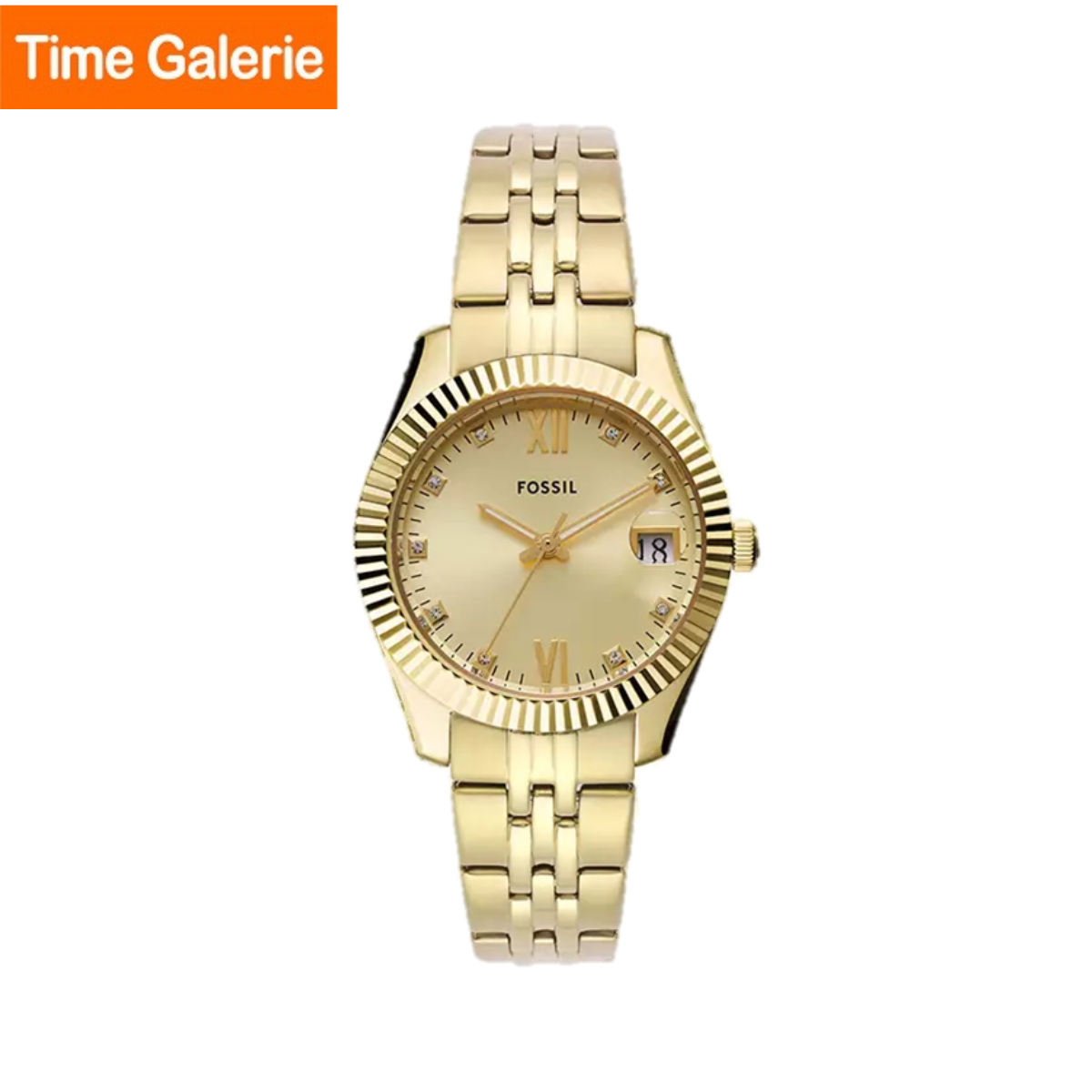 Fossil Scarlette Three-Hand Date Two-Tone Stainless Steel Watch ES5337
